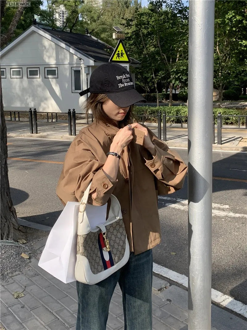 Woman Casual Loose Lazy Chic Long Sleeve Cotton Blends