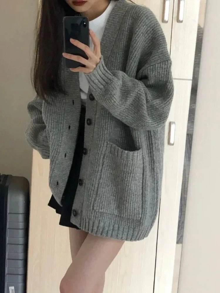 Autumn Winter Women Cardigan Sweater Coats Fashion Female