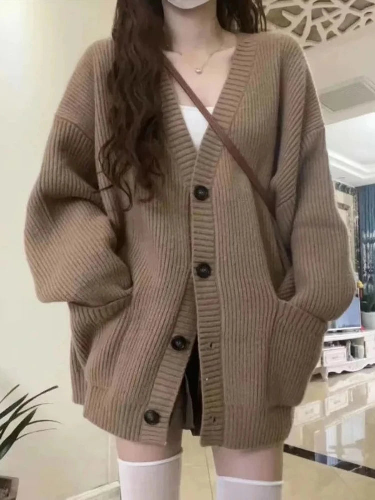 Autumn Winter Women Cardigan Sweater Coats Fashion Female