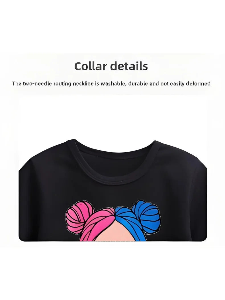 Girls Casual T Shirts Fashion Printed