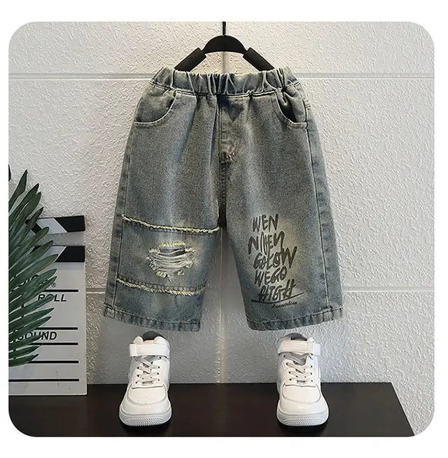 T-Shirts Denim Shorts 2 Pieces