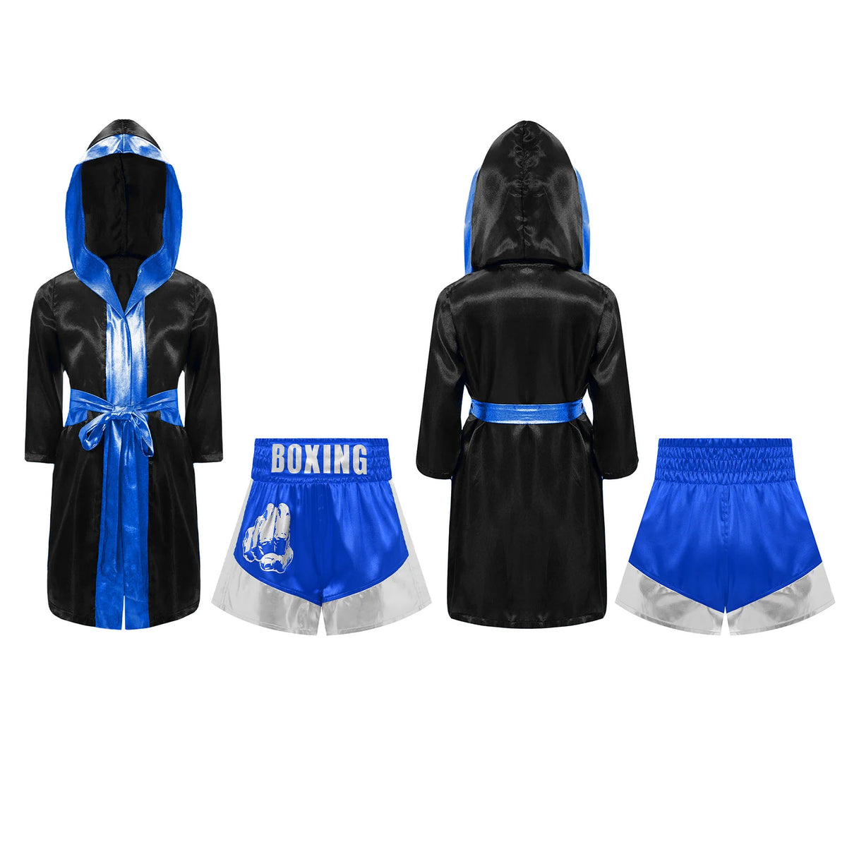 Kids Boys Boxing Costume Halloween Boxers Cosplay Costume 2 Piece Boxing Robe And Muay Thai