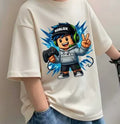Roblox Graffiti Style Kids T-Shirt: Cute Pet Print Gamer Tee for Boys and Girls, Soft Cotton Casual Shirt, Gift for Children