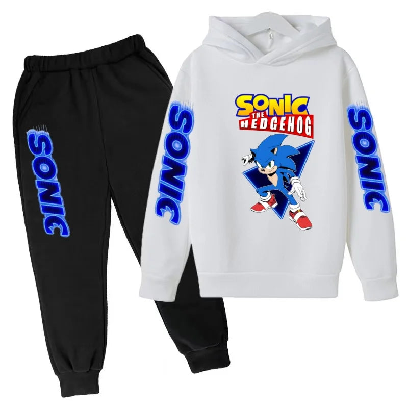 2 PCS Sweatshirt Top Coat+Pants Two-piece set Hoodie Boys