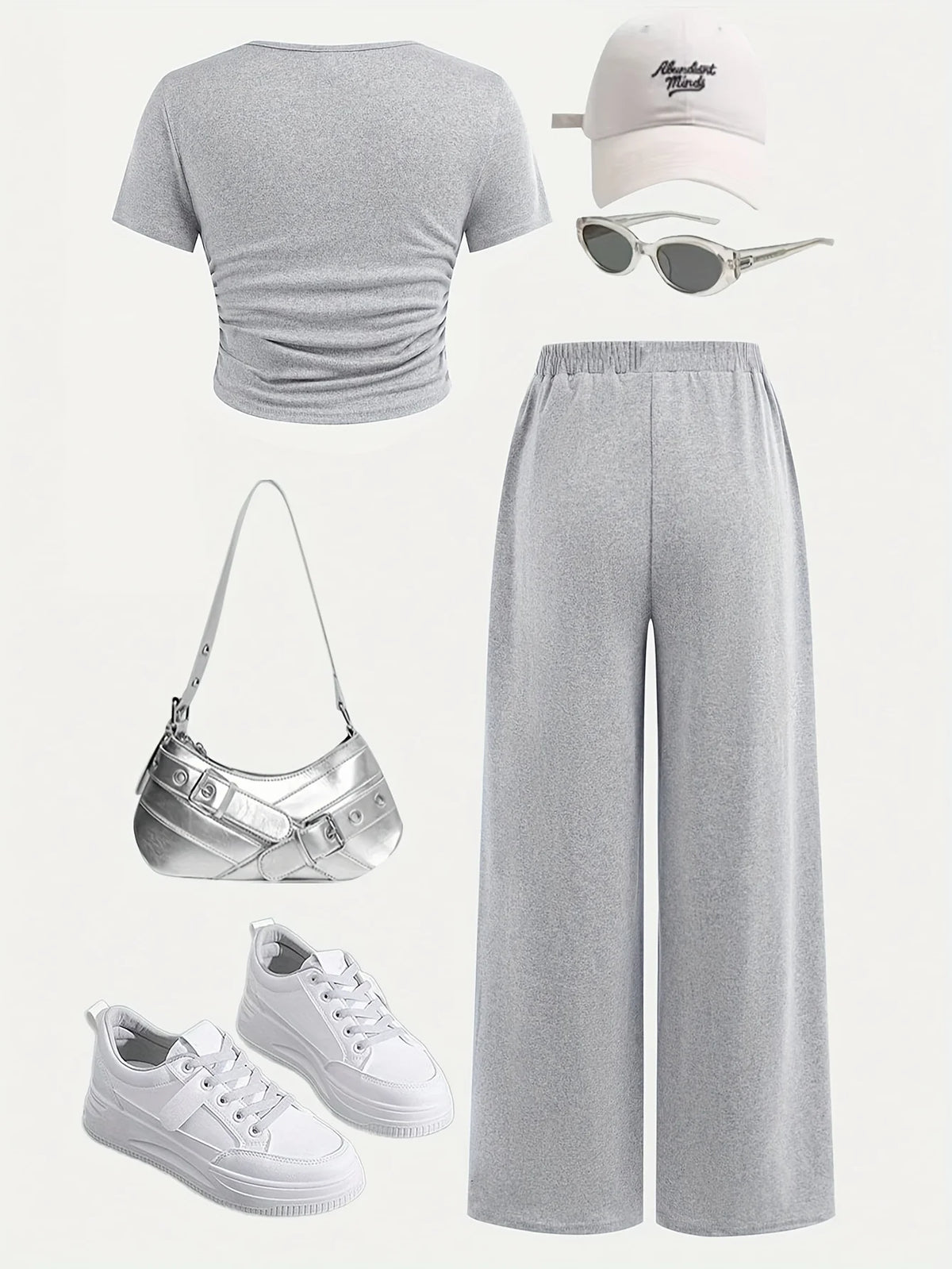 Summer Outfit for Girls, Casual  T-Shirt , 2-Piece Set Suitable for Girls