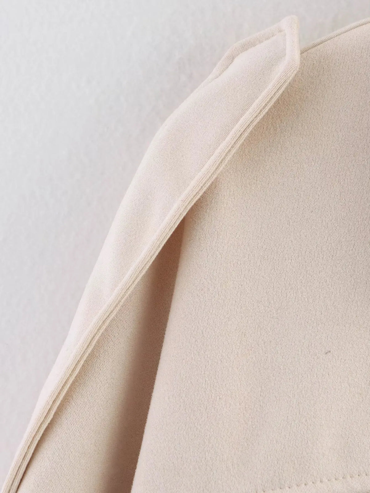 Women Suede Textured Jacket Long Sleeve Lapel Collar Loose Coats Casual Female Outerwear Chic Tops