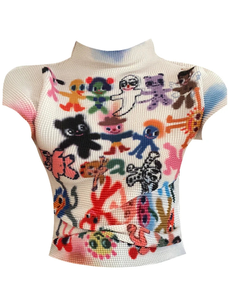 T-shirt  Graphic Print Short Sleeve Tee Top Clothes Fashion Vintage