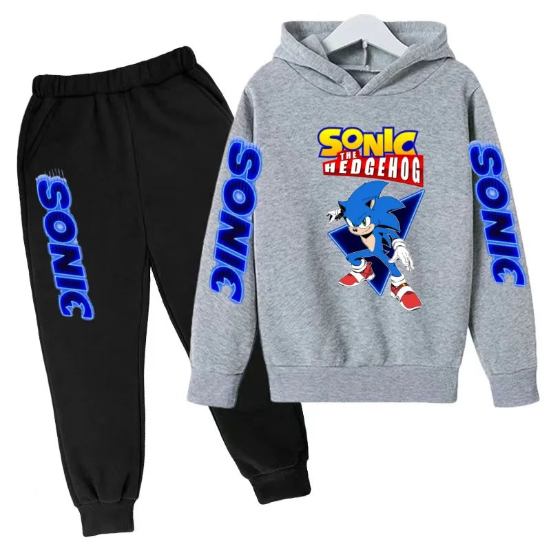 2 PCS Sweatshirt Top Coat+Pants Two-piece set Hoodie Boys
