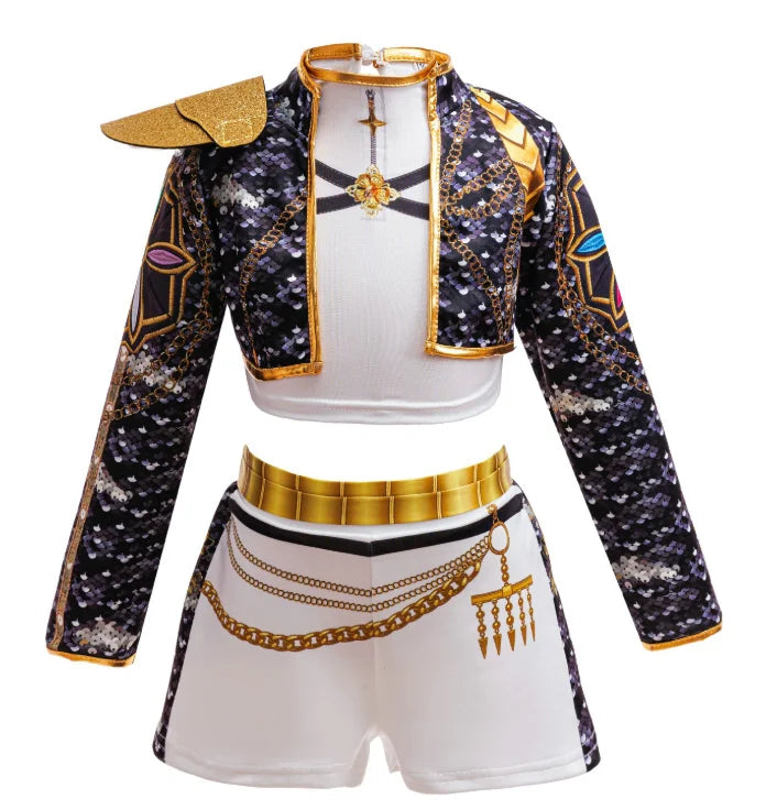Girls Hip Hop Dance Outfit Set Multi Styles Crop Top Jacket
