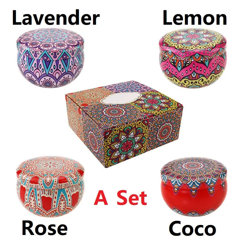 1/4PCS Vintage Scented Candles