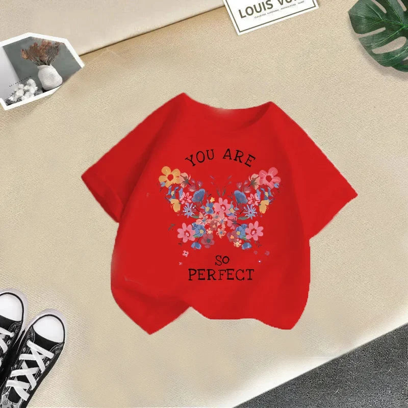 Girls Short Sleeve T-shirt Summer New Children's Top Loose Fashion