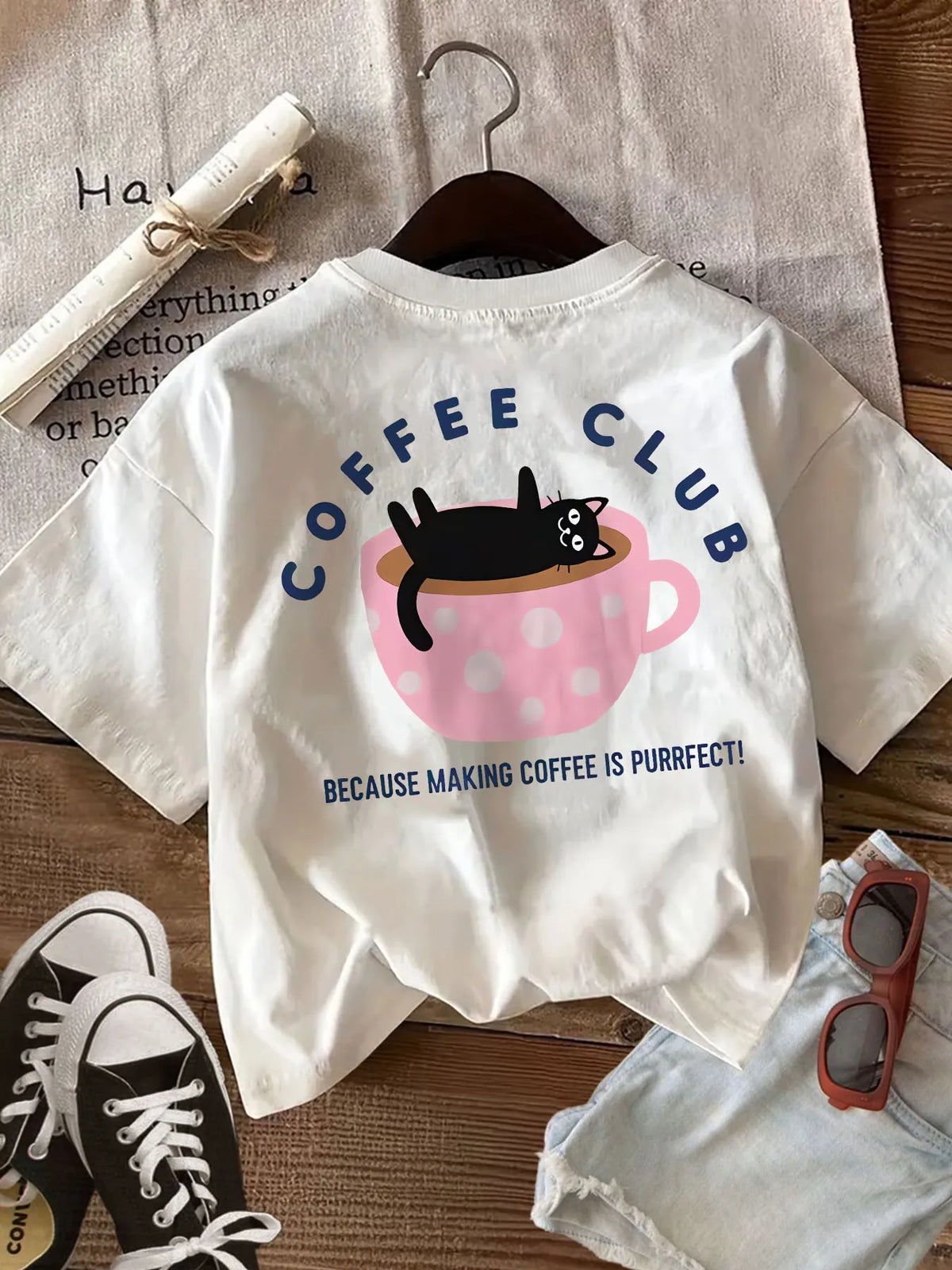 Women Fashion Printed Casual T‑Shirt, Polyester Soft Breathable Short Sleeve Tee