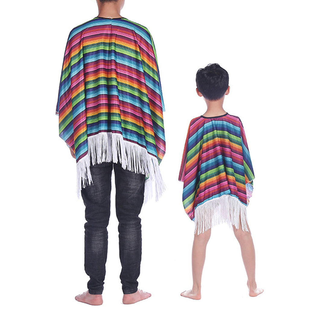 Kid and Adult Mexican Party Costume Colorful