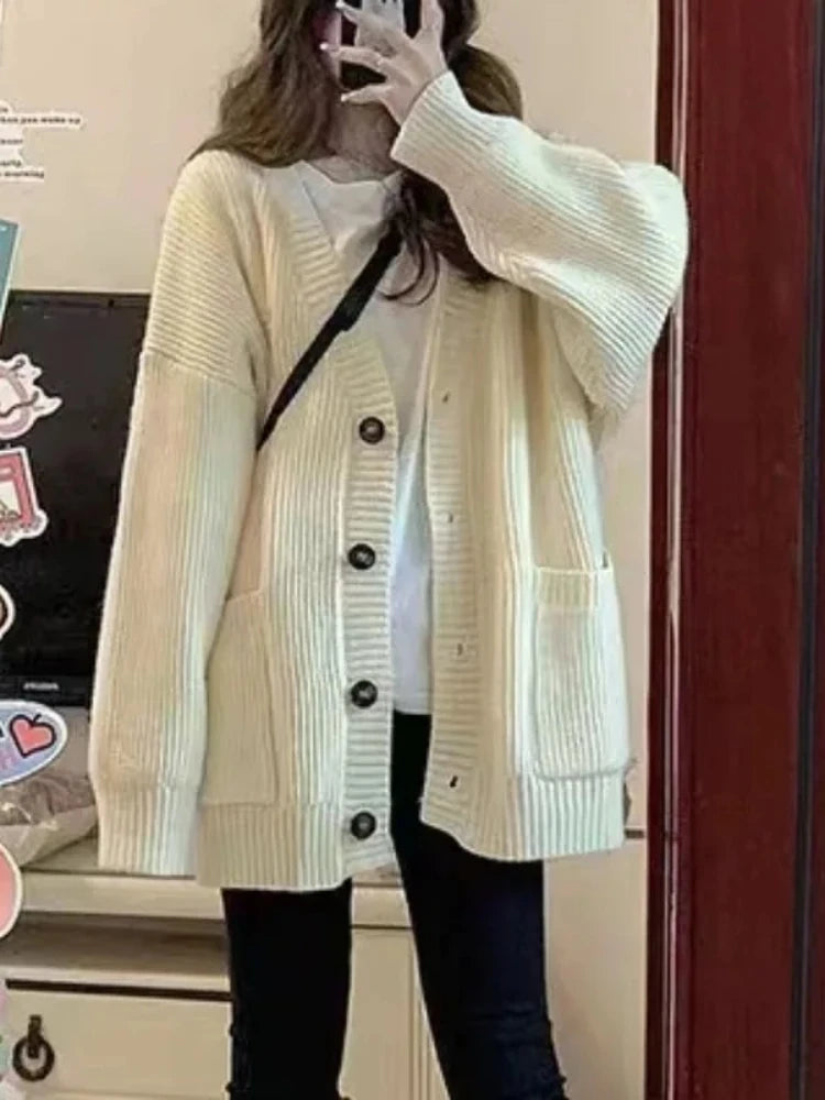Autumn Winter Women Cardigan Sweater Coats Fashion Female