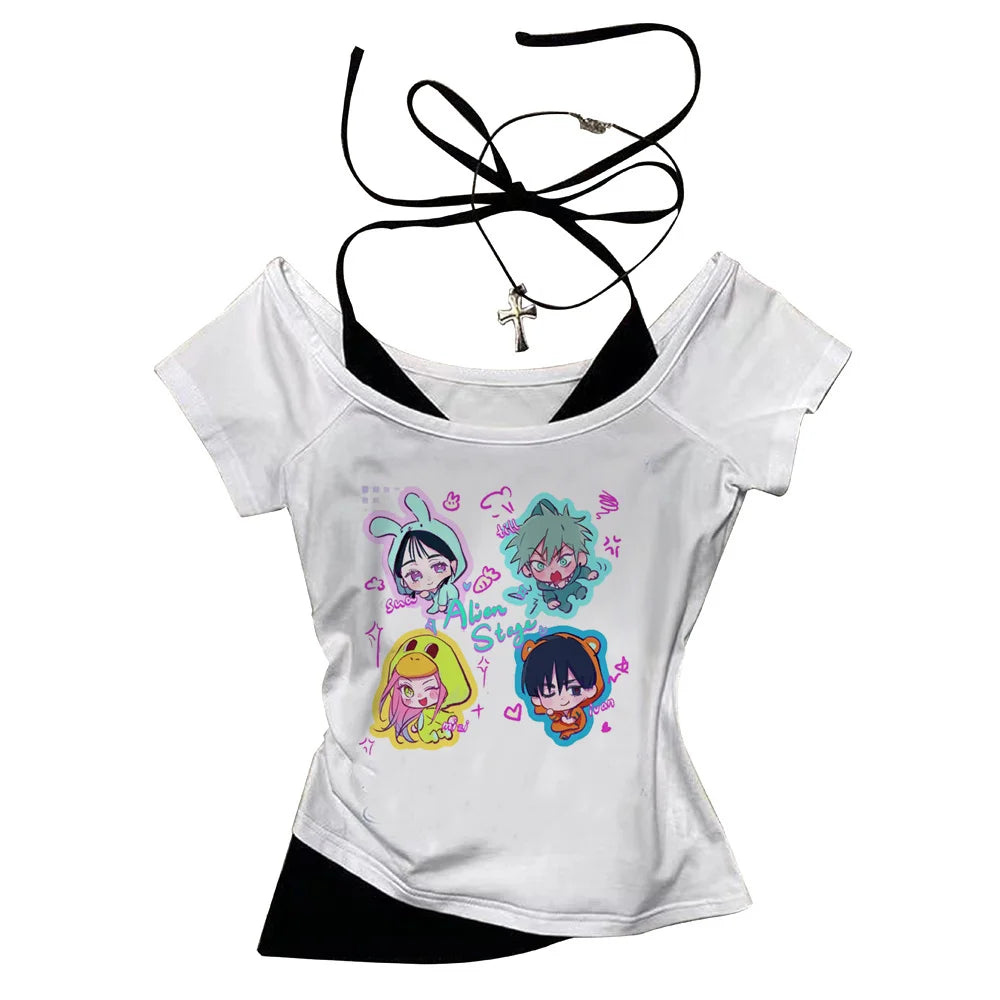 Alien Stage shirt teen Classic Pastel anime kawaii 80s