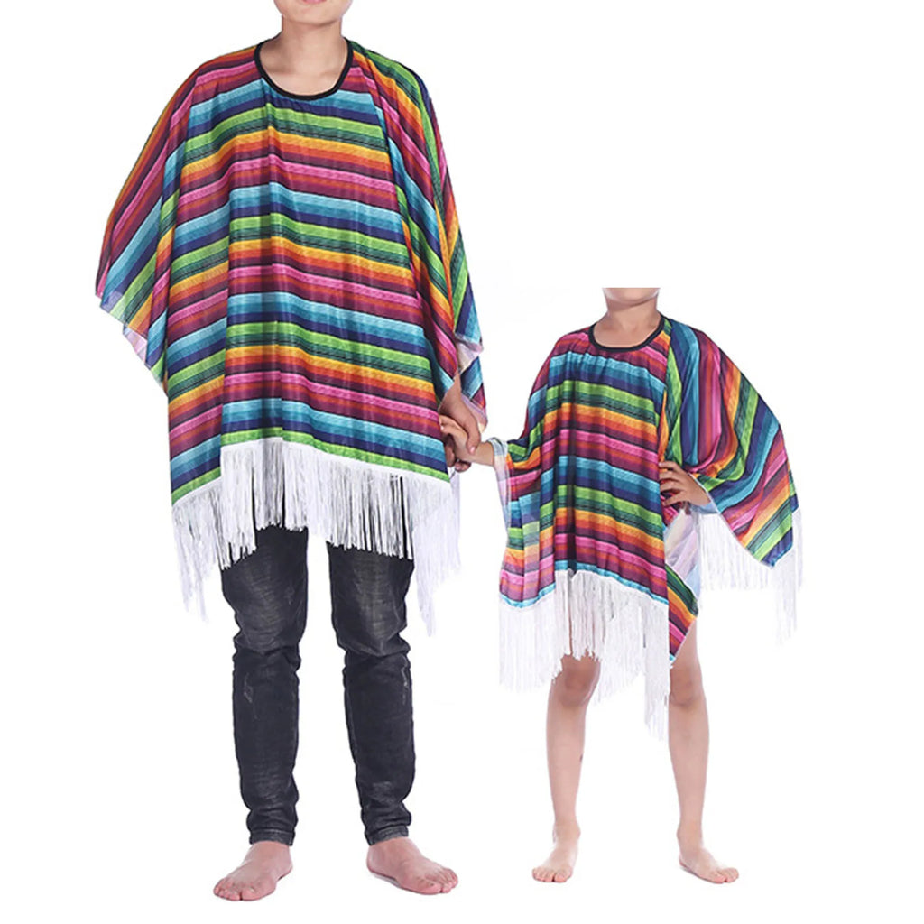 Kid and Adult Mexican Party Costume Colorful