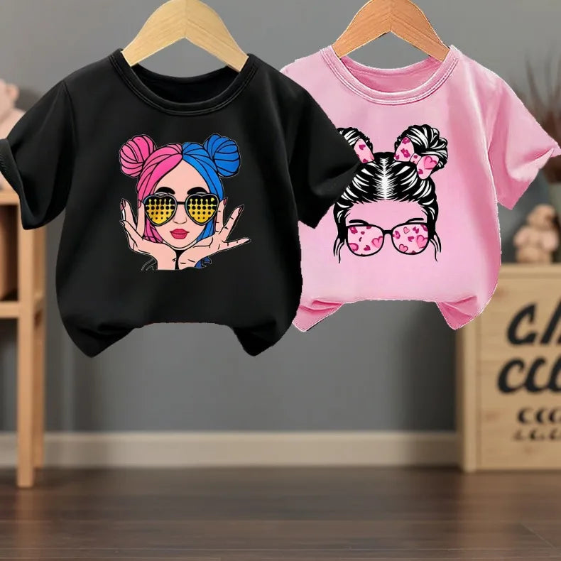 Girls Casual T Shirts Fashion Printed