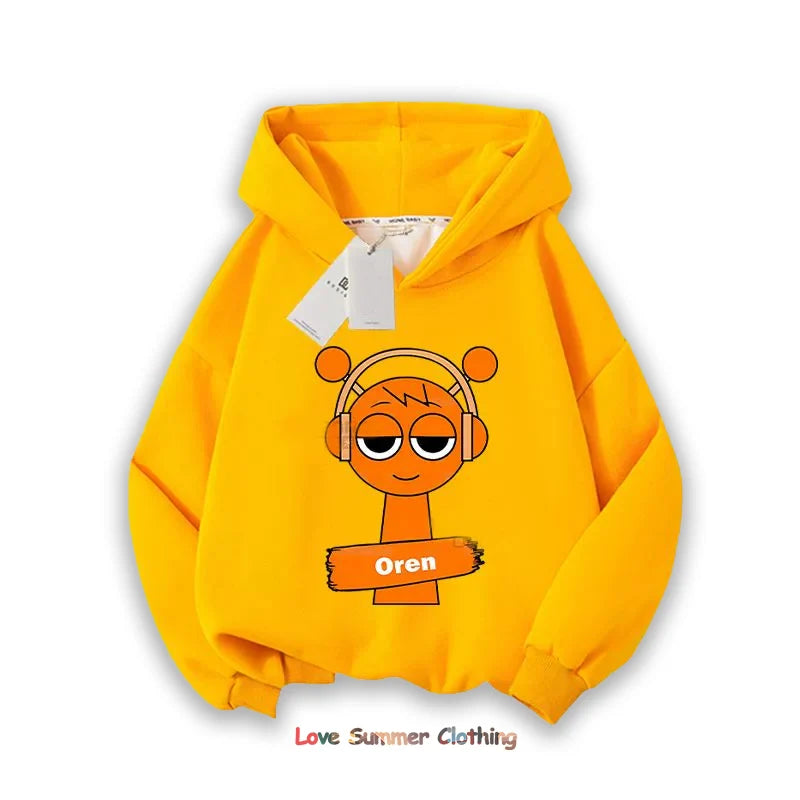 Sprunki Thick Hoodie Sweatshirt Boys
