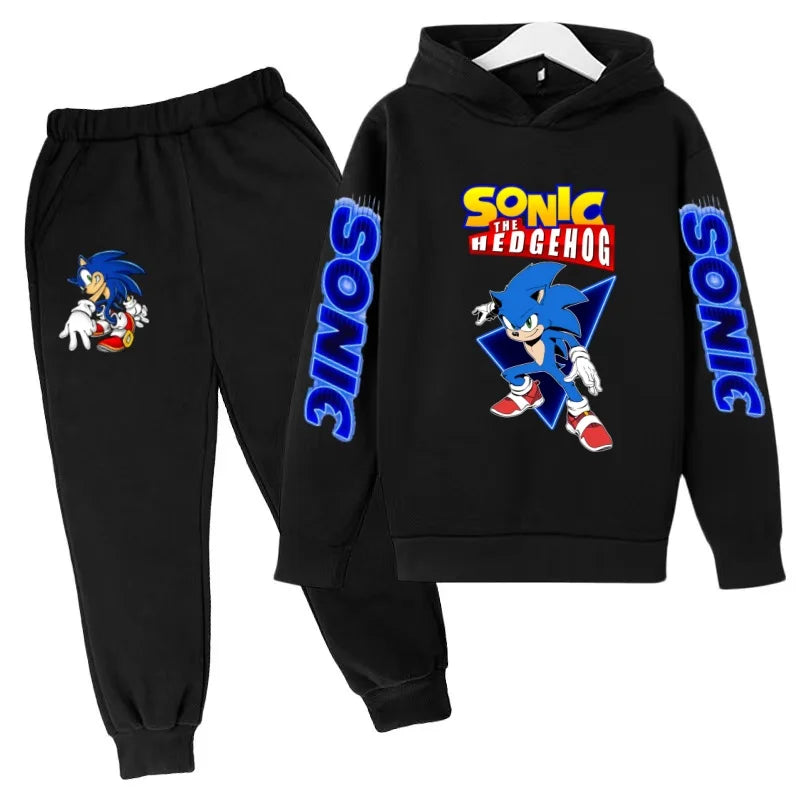 2 PCS Sweatshirt Top Coat+Pants Two-piece set Hoodie Boys