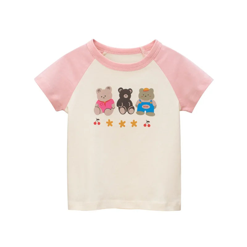 T-shirts Printed Little Girl Top Children Toddler Girl Clothes