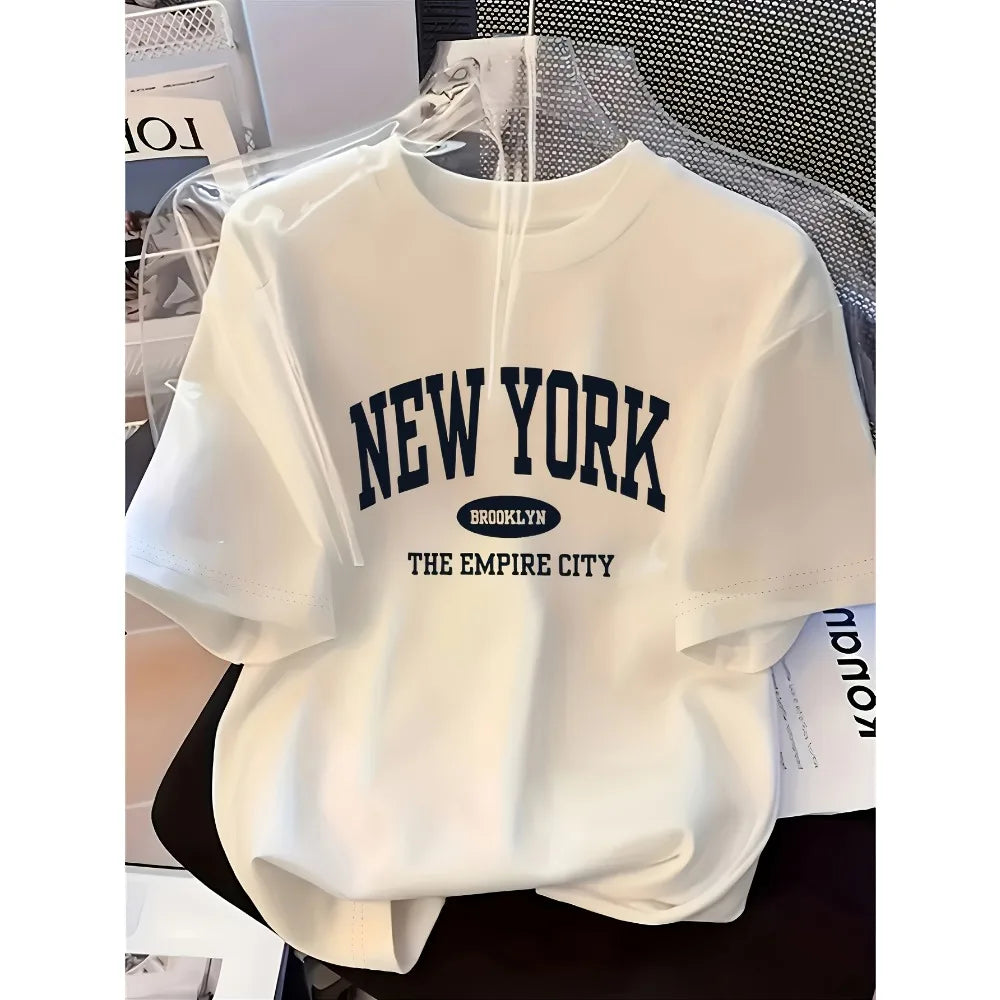 Women’s Casual Crew Neck T-Shirt Retro New York