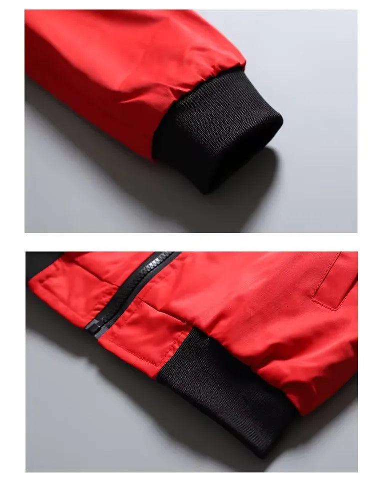 Teen Boys Double Sided Wear Bomber Jacket 2026 Spring Autumn Children Handsome Zipper