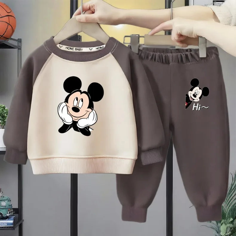 2 PCS Boys O Neck Spliced Long Sleeve Hoodies