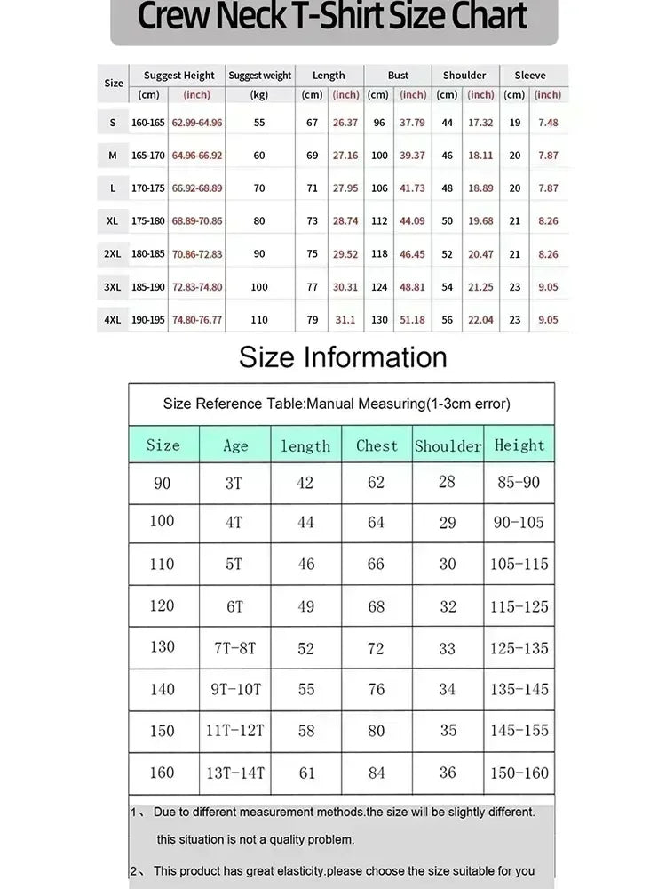 Women T-shirt Casual Parent Child Top Fashion Street Wear Harajuku Style Y2K
