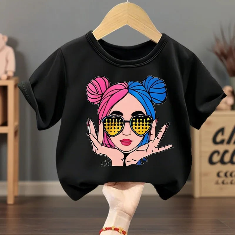 Girls Casual T Shirts Fashion Printed