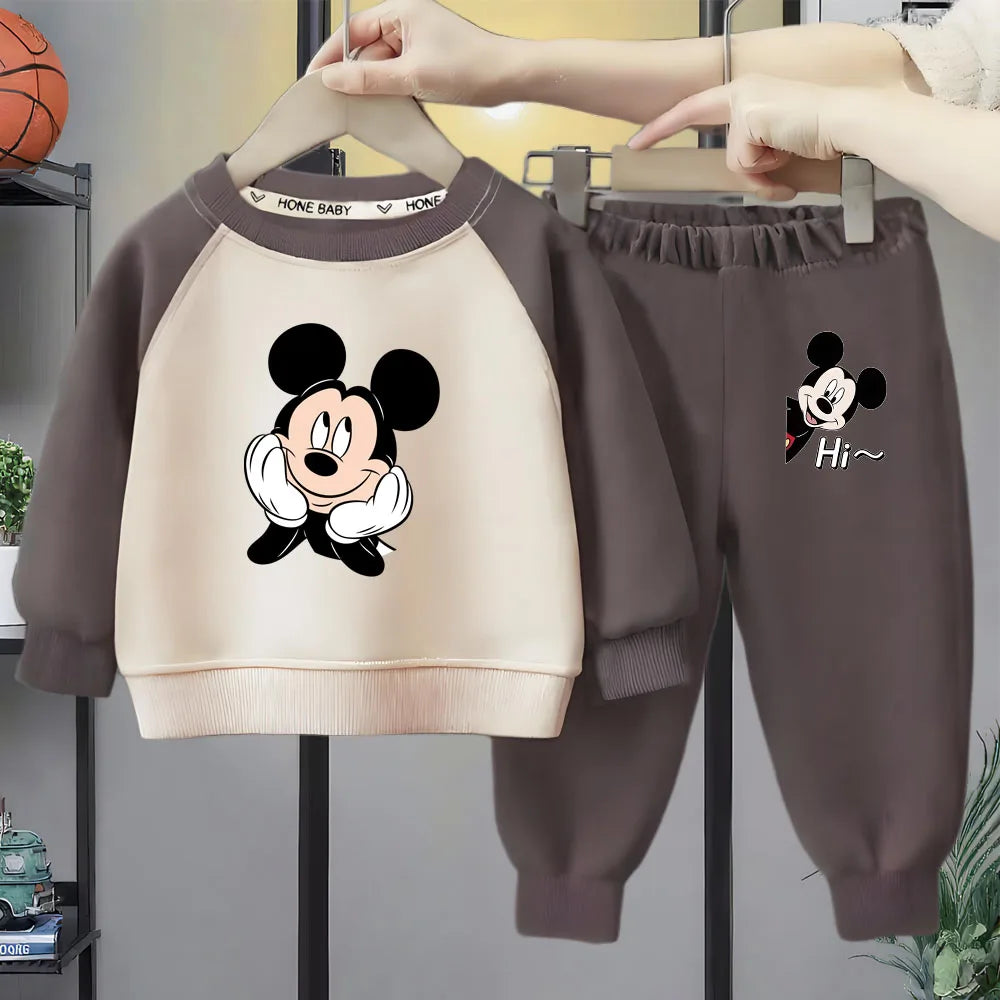 2 PCS Boys O Neck Spliced Long Sleeve Hoodies