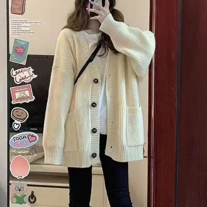 Autumn Winter Women Cardigan Sweater Coats Fashion Female