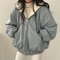 Fashion Double Sided Thicken Parkas Women Winter Warm Fleece Loose Coats Zipper Jacket
