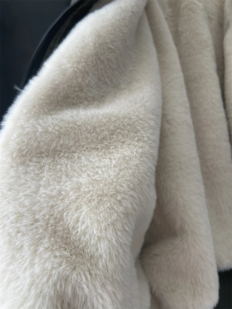 Hooded Parkas Thicken Padded Jackets Casual Zipper Gothic Women