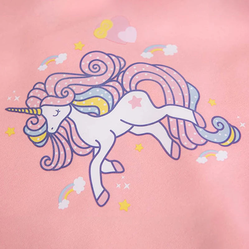 Girls Cartoon Unicorn Jackets For 3-12 Years Teens Clothes For Teenage Girls Sports Outerwear
