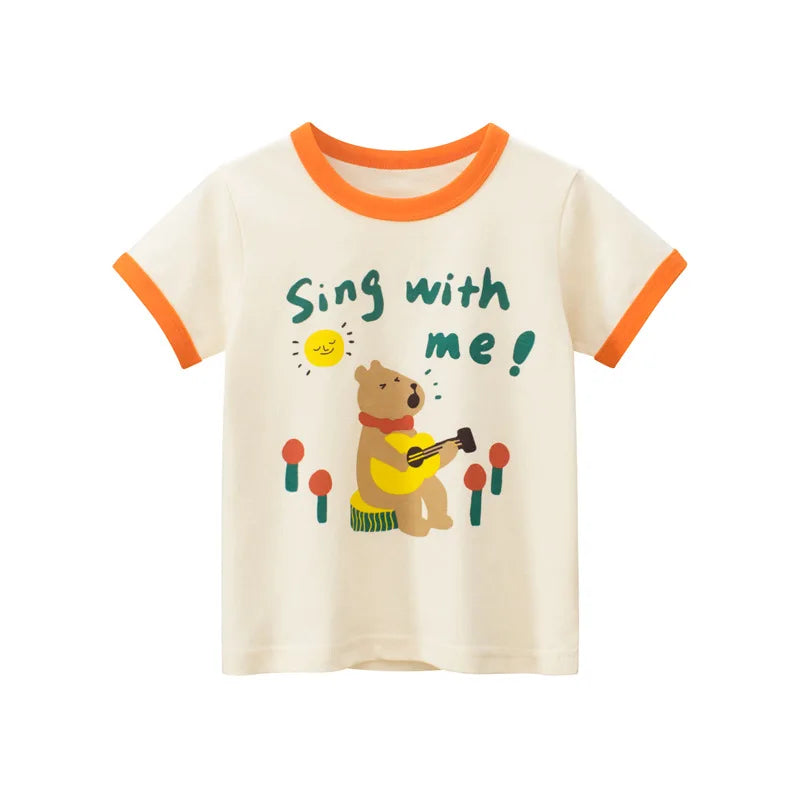 T-shirts Printed Little Girl Top Children Toddler Girl Clothes