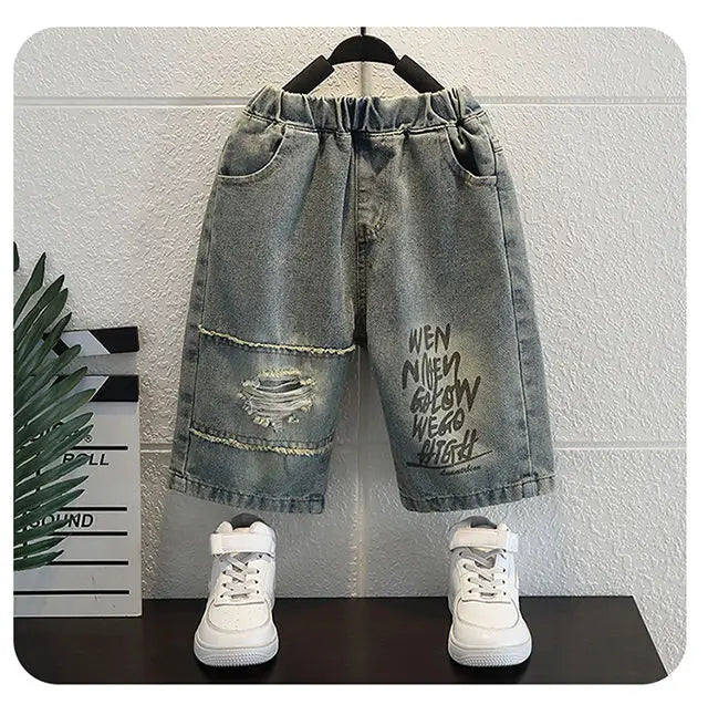 T-Shirts Denim Shorts 2 Pieces