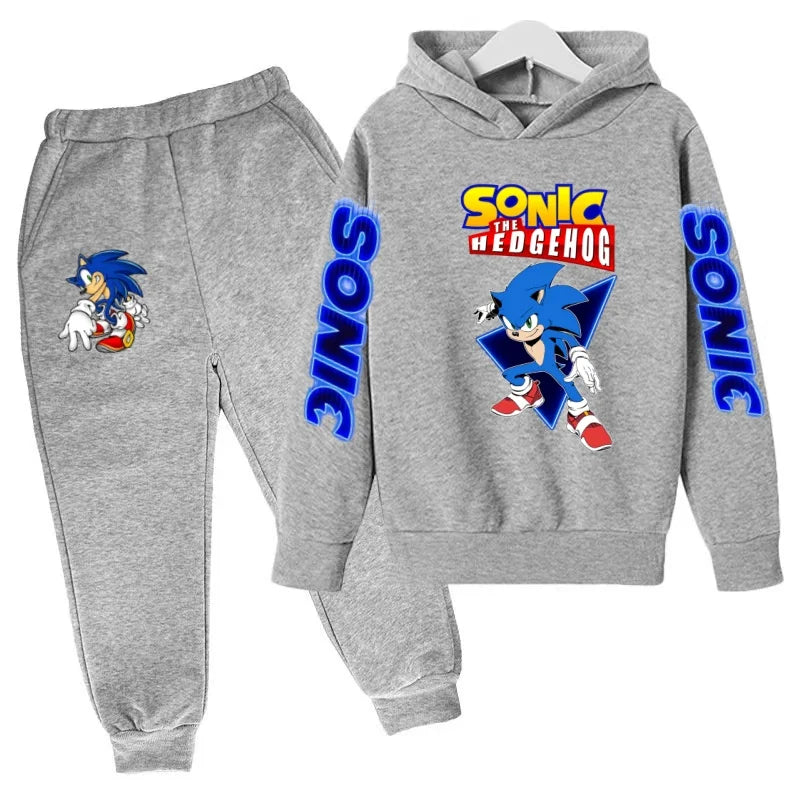 2 PCS Sweatshirt Top Coat+Pants Two-piece set Hoodie Boys