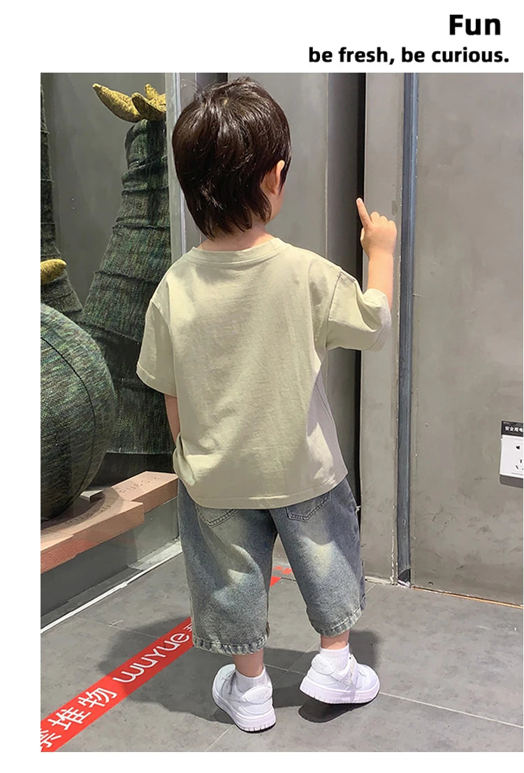 T-Shirts Denim Shorts 2 Pieces