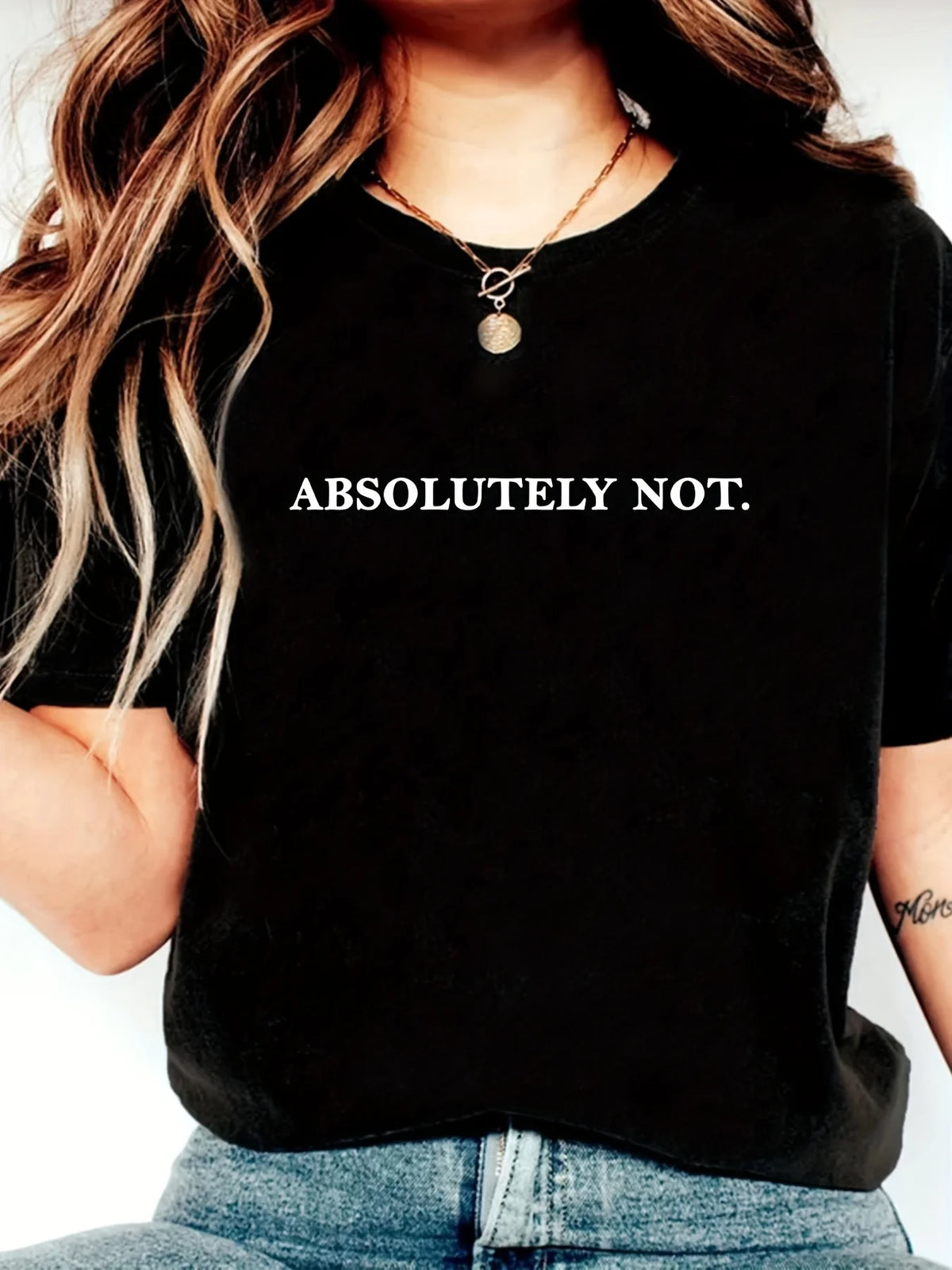 Women's Vintage Letter Print TShirt Unisex Cotton Streetwear Oversized