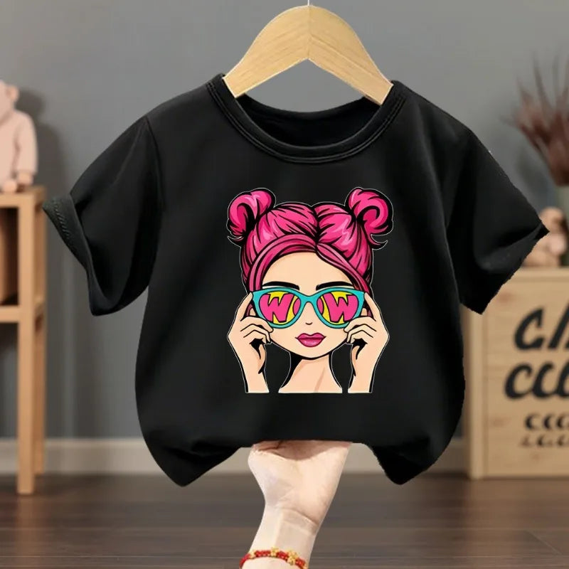 Girls Casual T Shirts Fashion Printed
